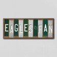 Eagles Fan Team Colors Football Fun Strips Novelty Wood Sign WS-731