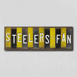 Steelers Fan Team Colors Football Fun Strips Novelty Wood Sign WS-739