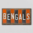 Bengals Team Colors Football Fun Strips Novelty Wood Sign WS-744