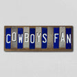 Cowboys Fan Team Colors Football Fun Strips Novelty Wood Sign WS-751