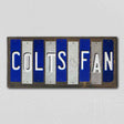 Colts Fan Team Colors Football Fun Strips Novelty Wood Sign WS-753