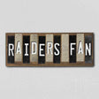 Raiders Fan Team Colors Football Fun Strips Novelty Wood Sign WS-763