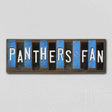 Panthers Fan Team Colors Football Fun Strips Novelty Wood Sign WS-765