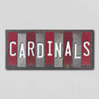 Cardinals Team Colors Football Fun Strips Novelty Wood Sign WS-766