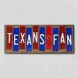 Texans Fan Team Colors Football Fun Strips Novelty Wood Sign WS-775