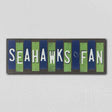 Seahawks Fan Team Colors Football Fun Strips Wood Sign WS-779