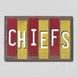 Chiefs Team Colors Football Fun Strips Novelty Wood Sign WS-780