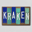 Kraken Team Colors Hockey Fun Strips Novelty Wood Sign WS-784