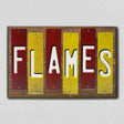 Flames Team Colors Hockey Fun Strips Novelty Wood Sign WS-788