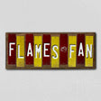 Flames Fan Team Colors Hockey Fun Strips Novelty Wood Sign WS-789