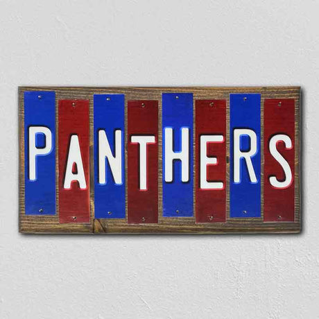 Panthers Team Colors Hockey Fun Strips Novelty Wood Sign WS-800