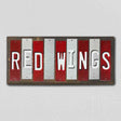 Red Wings Team Colors Hockey Fun Strips Novelty Wood Sign WS-804