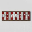 Red Wings Fan Team Colors Hockey Fun Strips Novelty Wood Sign WS-805