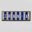 Lightning Fan Team Colors Hockey Fun Strips Novelty Wood Sign WS-811