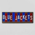 Blue Jackets Team Colors Hockey Fun Strips Novelty Wood Sign WS-820