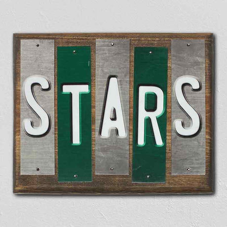 Stars Team Colors Hockey Fun Strips Novelty Wood Sign WS-826