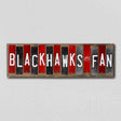 Blackhawks Fan Team Colors Hockey Fun Strips Novelty Wood Sign WS-829