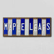 Maple Leafs Team Colors Hockey Fun Strips Novelty Wood Sign WS-832