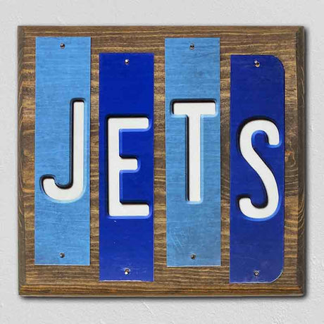 Jets Team Colors Hockey Fun Strips Novelty Wood Sign WS-834