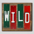 Wild Team Colors Hockey Fun Strips Novelty Wood Sign WS-836