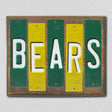 Bears Team Colors College Fun Strips Novelty Wood Sign WS-852