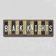 Black Knights Team Colors College Fun Strips Novelty Wood Sign WS-856