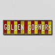 Golden Gophers Team Colors College Fun Strips Novelty Wood Sign WS-858