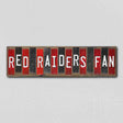 Red Raiders Fan Team Colors College Fun Strips Novelty Wood Sign WS-863