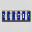 Blue Devils Team Colors College Fun Strips Novelty Wood Sign WS-864