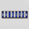 Blue Devils Fan Team Colors College Fun Strips Novelty Wood Sign WS-865