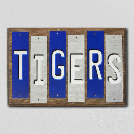 Tigers TN Team Colors College Fun Strips Novelty Wood Sign WS-868