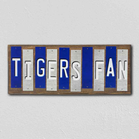 Tigers Fan TN Team Colors College Fun Strips Novelty Wood Sign WS-869