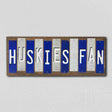 Huskies Fan CT Team Colors College Fun Strips Novelty Wood Sign WS-871