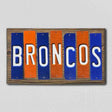 Broncos Team Colors College Fun Strips Novelty Wood Sign WS-872