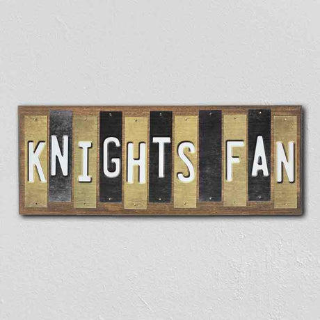 Knights Fan Team Colors College Fun Strips Novelty Wood Sign WS-875