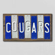 Cougars UT Team Colors College Fun Strips Novelty Wood Sign WS-876