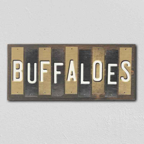 Buffaloes Team Colors College Fun Strips Novelty Wood Sign WS-888