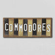 Commodores Team Colors College Fun Strips Novelty Wood Sign WS-890