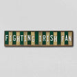 Fighting Irish Fan Team Colors College Fun Strips Novelty Wood Sign WS-897