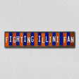 Fighting Illini Fan Team Colors College Fun Strips Novelty Wood Sign WS-899