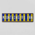 Mountaineers Fan Team Colors College Fun Strips Novelty Wood Sign WS-901