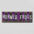 Horned Frogs Team Colors College Fun Strips Novelty Wood Sign WS-902