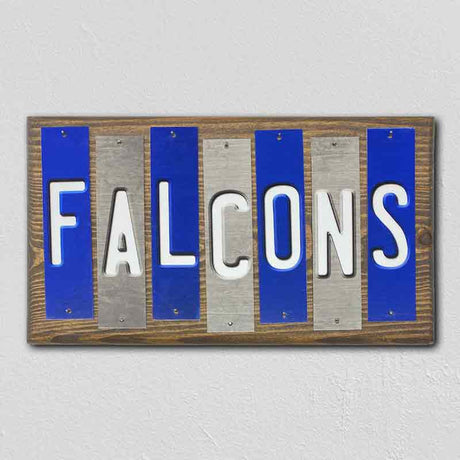 Falcons Team Colors College Fun Strips Novelty Wood Sign WS-906