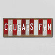 Cougars Fan TX Team Colors College Fun Strips Novelty Wood Sign WS-917