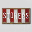 Sooners Team Colors College Fun Strips Novelty Wood Sign WS-918