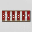 Sooners Fan Team Colors College Fun Strips Novelty Wood Sign WS-919