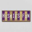 Huskies Fan WA Team Colors College Fun Strips Novelty Wood Sign WS-923