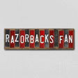 Razorbacks Team Colors College Fun Strips Novelty Wood Sign WS-929