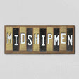 Midshipmen Team Colors College Fun Strips Novelty Wood Sign WS-934