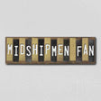 Midshipmen Fan Team Colors College Fun Strips Novelty Wood Sign WS-935